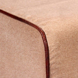 Festnight Banc Cuir Véritable Tabouret de Style Vintage Marron et Beige 120 x 30 x 45 cm