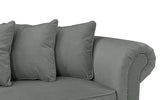 BHDesign Marie - Meridienne Moderne Antique - Velours - Coloris Gris foncé