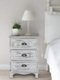 Rebecca Mobili Armoire Commode 3 Tiroirs Bois Blanc Shabby Chambre Entrée (Cod. RE4268)