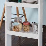 SoBuy® FWT55-W Table de Bar Murale Table Haute de Bar Mange-Debout Cuisine avec 2 étagères de Rangement - Blanc