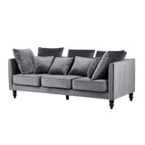 Beliani Canapé en Tissu Gris FENSTAD