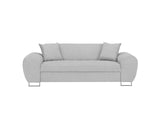 Kooko Home Canapé 3 Places, Tissu, Gris Clair, 204 x 90 x 73,5 cm