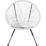 tectake 800729 2 Fauteuils Acapulco de Jardin de Salon Design rétro, pour Un Usage en intérieur et extérieur - Plusieurs Couleurs - (Blanc | no. 403303)