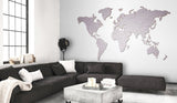 murando - Argente - Carte du Monde 200x105cm - Tableaux en liege 100% autocollant - Tableau a craie - Peint a la main - A coller directement sur le mur - Liege - Moderne k-A-0111-u-a