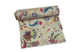 Plaid Kantha par Sophia Art - Impression Unique - 152 x 229 cm - Beige