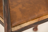 CLP Chaise de Bar Design Industriel Belvedere I Tabouret de Bar Style Industriel Assise Rembourrée Accoudoirs et Dossier I Chaise de Bistro Pieds en Bois I Couleur: Bronze