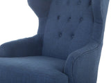 Beliani Fauteuil en Tissu tapissé Bleu foncé Alta