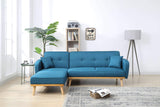 Bestmobilier - Viking - Canapé d'angle réversible Convertible - Style scandinave - Tissu