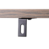 WOLTU RGB9324dc Étagère de Cuisine Étagère de Micro-Ondes en métal et Bois avec 5 Tablettes 90 x 40 x 83,5 cm, Noir + Hêtre Foncé