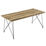 [en.CASA] Table à Manger Table de Salle à Manger Table de Cuisine Table de Bureau pour 6 Personnes Acier revêtu par Poudre MDF furniert 178cm x 78cm x 77cm Effet Bois