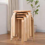 IBUYKE Chaise Salle à Manger/Tabourets de Bar Empilables en Bois Massif Sièges Lisses pour Salon, Cuisine, Bistrot pour Salon, Cuisine, Bistrot Couleur Bois RF-752-4