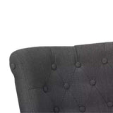 vidaXL 2X Fauteuils en Style Français Tissu Gris Chaises de Salon Maison