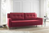 Bobochic BERGEN Canapé de 3 places convertible Rouge 222 x 92 x 90 cm