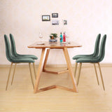 Lot de 2 Chaises Velours Scandinaves,Chaise de Forme Ergonomique avec Dossier Doux et Coussin Incurvé-Pieds en Bois de Hêtre Massif pour Salle à Manger,Patio,Salle de Café,Jaune,44.5*47*85.5cm
