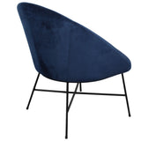 Nimara Fauteuil en velours | Fauteuil avec tissu en velours et accoudoirs | Fauteuil de salon avec confort et détente | Fauteuil de qualité en bleu, gris et rose