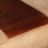 Festnight Fauteuil de Salon en Cuir Véritable et Toile Marron Style Industriel