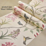 LianLe Papier Peint Forêt Mystique Fleurs Oiseaux Papillons Wall Papper Décoration Mural,A