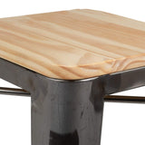 SKLUM Tabouret Haut LIX Brossé en Bois - (Plus de Couleurs)