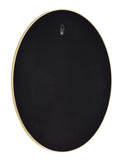 Innova Home Isla Contemporain Doré Miroir Mural Circulaire W/Laiton Cadre en métal, Rond 40 cm