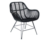 Way Home Store Fauteuil de Jardin en Bambou Noir - Modèle Nicole 69 x 66 X79 cm