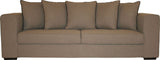 CANAPES TISSUS Calypso Canapé Fixé, Chenille, Gris, 240 x 84 x 85 cm
