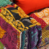 vidaXL Canapé-lit Modulable à 4 places Tissu Patchwork Canapé Convertible