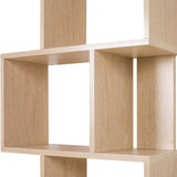 Rebecca Mobili RE4788 Étagère Moderne, bibliothèque en Bois, 5 étagères, Style Moderne, Beige, ameublement Salon, Maison, Bureau, 172,5 x 60 x 24 cm