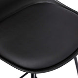WOLTU Lot de 2 Tabourets de Bar Design en Similicuir et métal,Noir BH158sz-2
