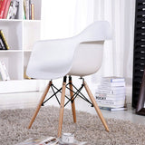 Ajie Lot de 2 Chaise de Salle à Manger, hêtre Massif - Blanc