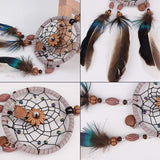Dsaren Traditionnel Dream Catcher Vintage À la Main Voiture Attrape-rêves Plumes Ornement Suspendue Chambre et Maison
