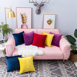 Coussin Canapé en Velours Décoration Chambre Taie d'oreiller Sofa Salon 45 x 45 cm 18"x18" (2 pièces Jaune)