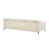 Canapé d'angle en Velours Beige GLOSLI