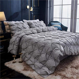 Duvet En Coton Tridimensionnel Avec Cœur En Duvet De Fleurs, Âme En Duvet D'oie Blanche De Printemps Et D'automne, Édredon D'hiver Épais, Édredon En Édredon De Coton,gray,220*240cm/4.5KG