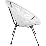 tectake 800729 2 Fauteuils Acapulco de Jardin de Salon Design rétro, pour Un Usage en intérieur et extérieur - Plusieurs Couleurs - (Blanc | no. 403303)