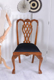 Palazzo Chaise de Salle à Manger Vintage en Acajou Style Ancien