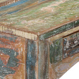 Tidyard Table Console | Table d'entrée Industriel 120x40x75 cm en Bois Solide de Récupération