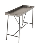 MACABANE HABY Table, Zinc, Anthracite, 111,5X41,5X76,5