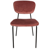 Nimara Lot de 2 Chaises de salle à manger en velours | Chaises de salle à manger et chaises de cuisine en tissu pour la table à manger