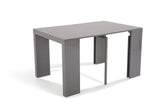 Soliving ATLAS Console 4 Allonges, Autre, Gris, 45 x 90 x 75 cm