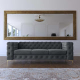 Mobilier-Deco Darcy - Canapé Chesterfield 3 Places en Velours Gris