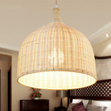 LXSEHN Rural Rotin Bambou Fait Main Lustre Restaurant Salon Chambre Balcon Couloir Bois Plafonnier Pendentif Suspension ( taille : 28*40cm )
