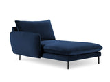 Cosmopolitan Design Velours Méridienne Gauche, Vienna, 1 Place, Bleu Roi, 170x110x95