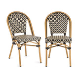 Blumfeldt Montbazin BL - Chaise de Jardin, Nettoyage Facile, Cadre en Aluminium, Résistante aux intempéries, Empilable, Peu encombrante, Assise spacieuse, Lot de 2, Beige