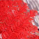 TOPYL 120cm Sapin De Noël Artificiel Prime Charnières Épicéa Complète De L'Arborescence avec Pliable Support Métal, Eco-Amical PVC Ignifuge Vacances Décor-Rouge 4ft(120cm)