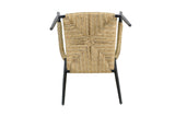 METRO Professional Fauteuil de terrasse Terra, rotin PE/Aluminium, 57 x 64 x 79 cm, résistant aux intempéries, avec accoudoirs, Beige/Noir, Chaise Jardin terrasse Balcon bistrot