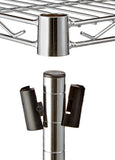 AmazonBasics Étagère 3 niveaux à roulettes - Chrome
