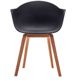 Damiware Romeo Lot de 2 chaises avec accoudoirs Tendance rétro Salle a Manger- (Noir)