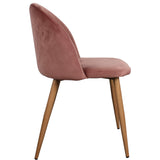 Nimara Chaise de Salle à Manger en Velours au Design scandinave | Chaises de Salle à Manger et chaises de Cuisine en Tissu | Chaise de Salle à Manger en Rose, Gris, Vert foncé et Bleu