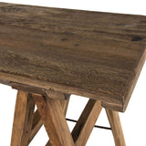Console Tréteaux 140X38Cm en Bois Recyclé - Esprit Brocante