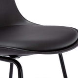 WOLTU Lot de 2 Tabourets de Bar Design en Similicuir et métal,Noir BH158sz-2